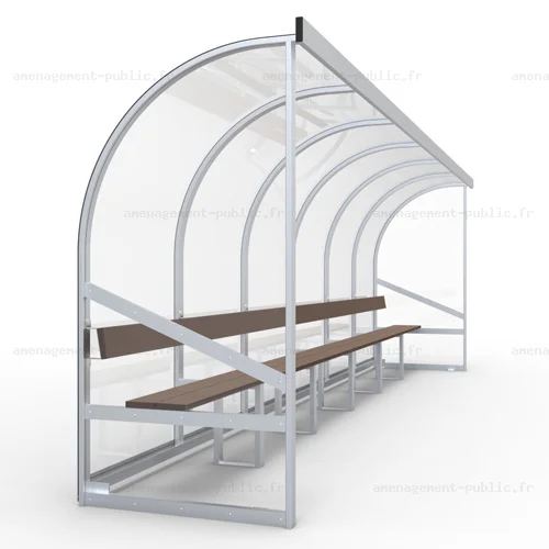 Banc de touche 12 places pour aménagement des stades